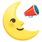 faccina ultimo quarto di luna + megafono