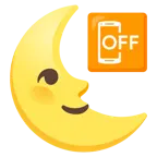 faccina ultimo quarto di luna + cellulare spento