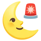 faccina ultimo quarto di luna + lampeggiante