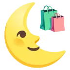 faccina ultimo quarto di luna + borse della spesa