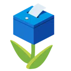 tulipano + urna elettorale con scheda