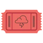 Eintrittskarten + Wolke mit Blitz