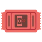 Eintrittskarten + Mobiltelefon aus