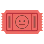Eintrittskarten + neutrales Gesicht