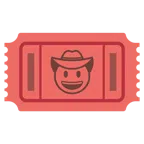 Eintrittskarten + Gesicht mit Cowboyhut