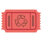 Eintrittskarten + Recycling-Symbol