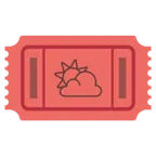 Eintrittskarten + Sonne hinter Wolke
