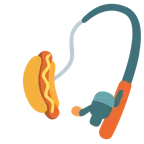 Angel mit Fisch + Hotdog