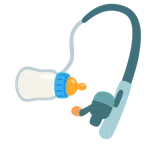 Angel mit Fisch + Babyflasche