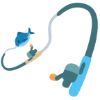 fishing pole + fishing pole