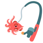 Angel mit Fisch + Oktopus