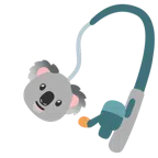 Angel mit Fisch + Koala