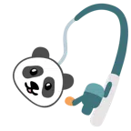 Angel mit Fisch + Panda