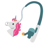 Angel mit Fisch + Einhorn