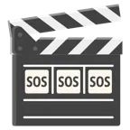 Filmklappe + SOS-Zeichen
