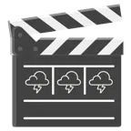 film tahtası + şimşek bulutu