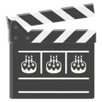 film tahtası + doğum günü pastası