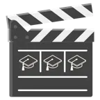 Filmklappe + Doktorhut