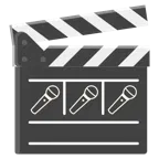 Filmklappe + Mikrofon