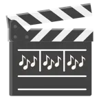 Filmklappe + Musiknoten