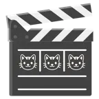 film tahtası + kedi yüzü