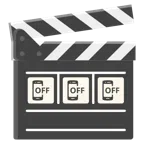 Filmklappe + Mobiltelefon aus