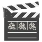 Filmklappe + verhakte Büroklammern