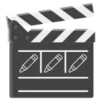 Filmklappe + Wachsmalstift