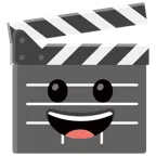 film tahtası + sırıtan yüz