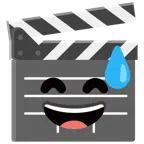 film tahtası + soğuk terli ağzı açık gülümseme