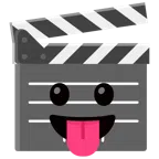 film tahtası + dil dışarıda