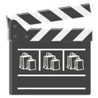 Filmklappe + Einkaufstüten