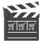 Filmklappe + Einkaufswagen