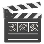 Filmklappe + Hammer und Schraubenschlüssel