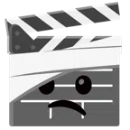 film tahtası + kafası sarılı yüz