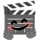 film tahtası + kucaklayarak gülümseme