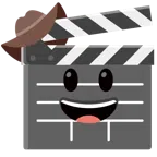 film tahtası + kovboy şapkalı yüz