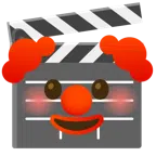 film tahtası + palyaço yüzü