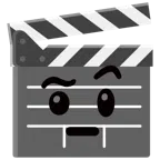 film tahtası + tek kaşı çatık yüz