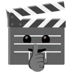 film tahtası + sus işareti yapan yüz