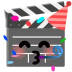 film tahtası + partide eğlenen yüz