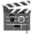 film tahtası + tek cam gözlüklü yüz
