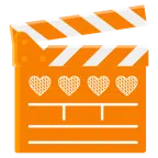 film tahtası + turuncu kalp