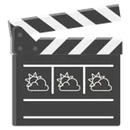 film tahtası + bulutlar ardındaki güneş