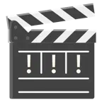 Filmklappe + rotes Ausrufezeichen
