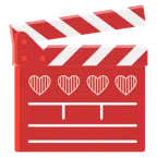 film tahtası + kırmızı kalp