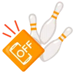 Bowling + Mobiltelefon aus