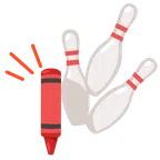 Bowling + Wachsmalstift