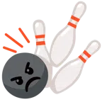 Bowling + verärgertes Gesicht