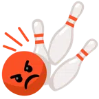 Bowling + schmollendes Gesicht